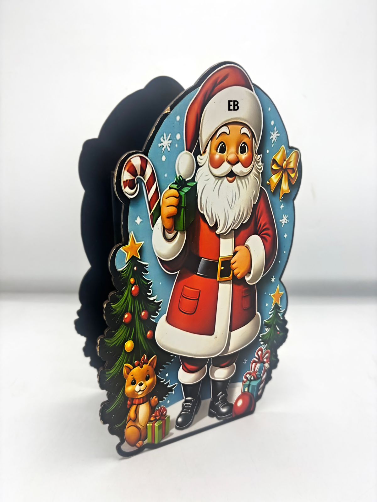 Echo Boomers MDF 3D Santa Money Bank – Kids & Student Coin Savings Box | Christmas Gift