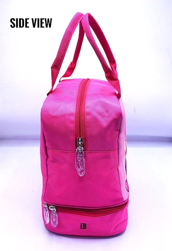 Echo Boomers Shoes Design Printed Backpack & Pink Girls Printed Double Layer Insulated Tiffin Lunch Double Bag Combo Set