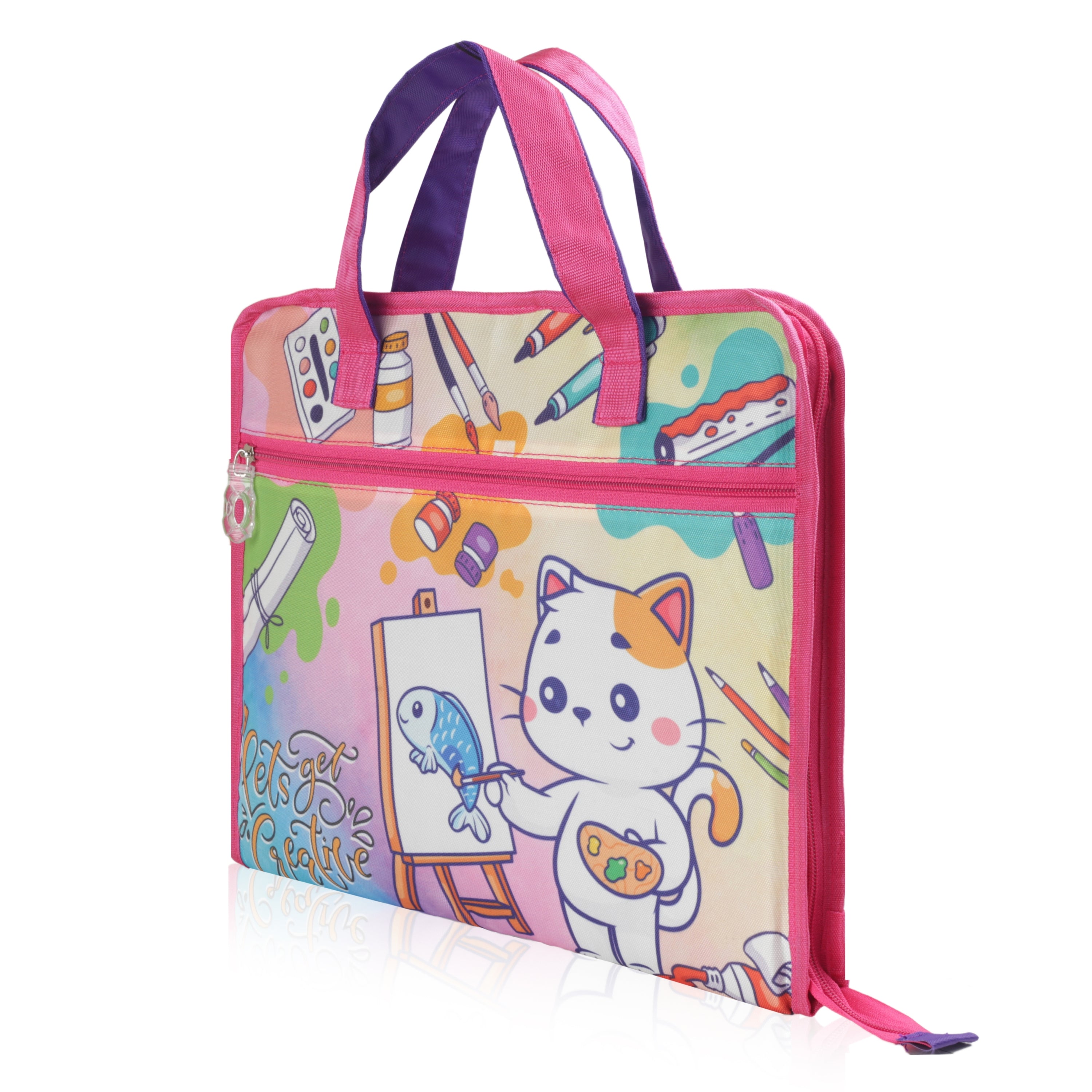 Echo Boomers A4 Kids Drawing Bag | Art & Stationery Organizer with Zipper Pocket