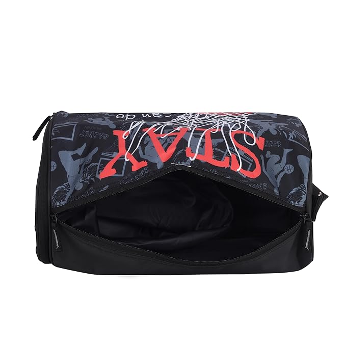 Echo Boomers Basketball Sport Print Black Duffel Bag - Adventure with Athletic Flair