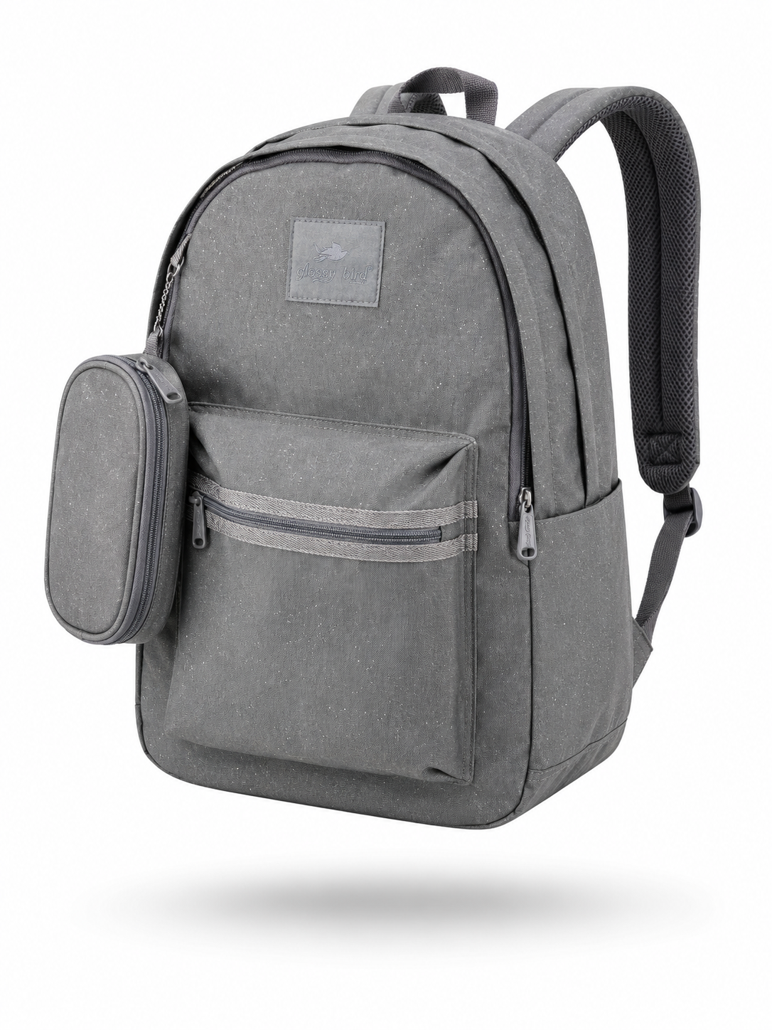 Echo Boomers Glossy Bird Everyday Backpack with Pencil Pouch| Water-Resistant Backpack for School, College, Office & Travel | Lightweight with Multiple Compartments