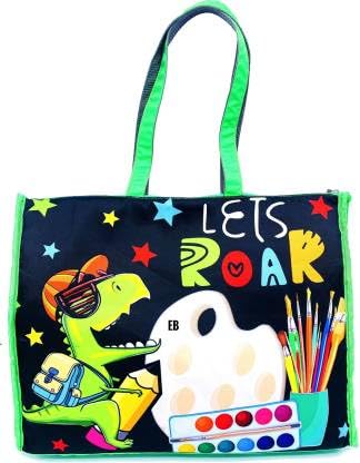 Echo Boomers Art Paints Design Print Tote A3 Size Drawing Activity Bag with Multiple Utility Pockets