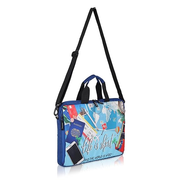 Echo Boomers Classic Blue Tie-Dye Business Laptop Messenger Sling Bag, 16 Inch – A Fresh Fusion of Style and Practicality.