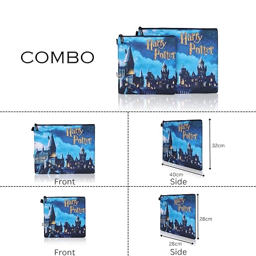 Echo Boomers Harry Potter Theme Print Twin Folder Set | Padded & Waterproof