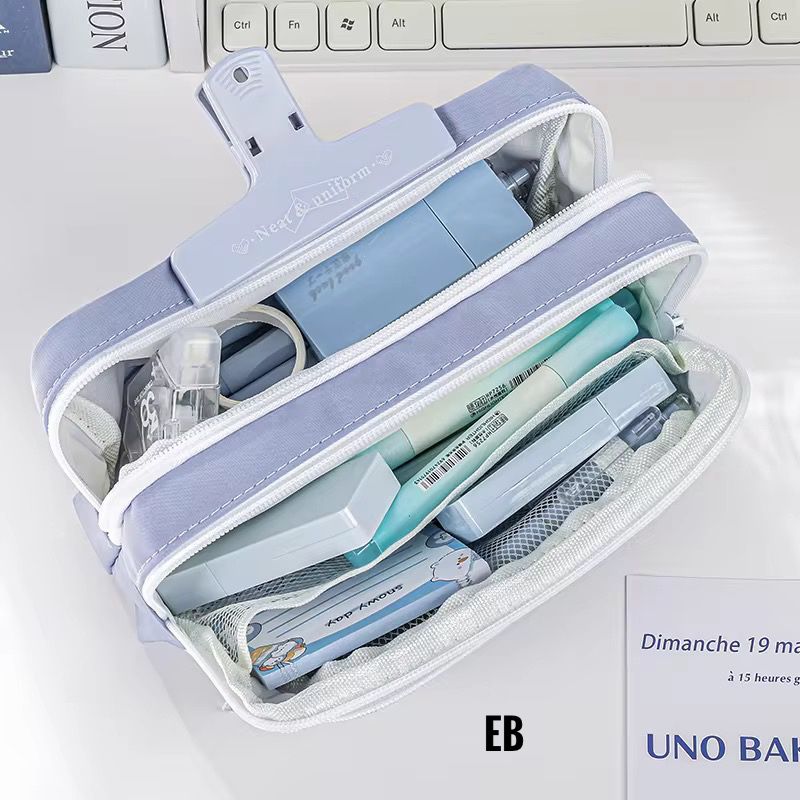 Echo Boomers Multiple Compartment Pouch for Boys & Girls (BLUE)