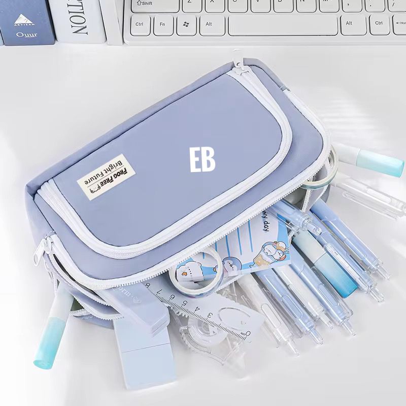 Echo Boomers Multiple Compartment Pouch for Boys & Girls (BLUE)