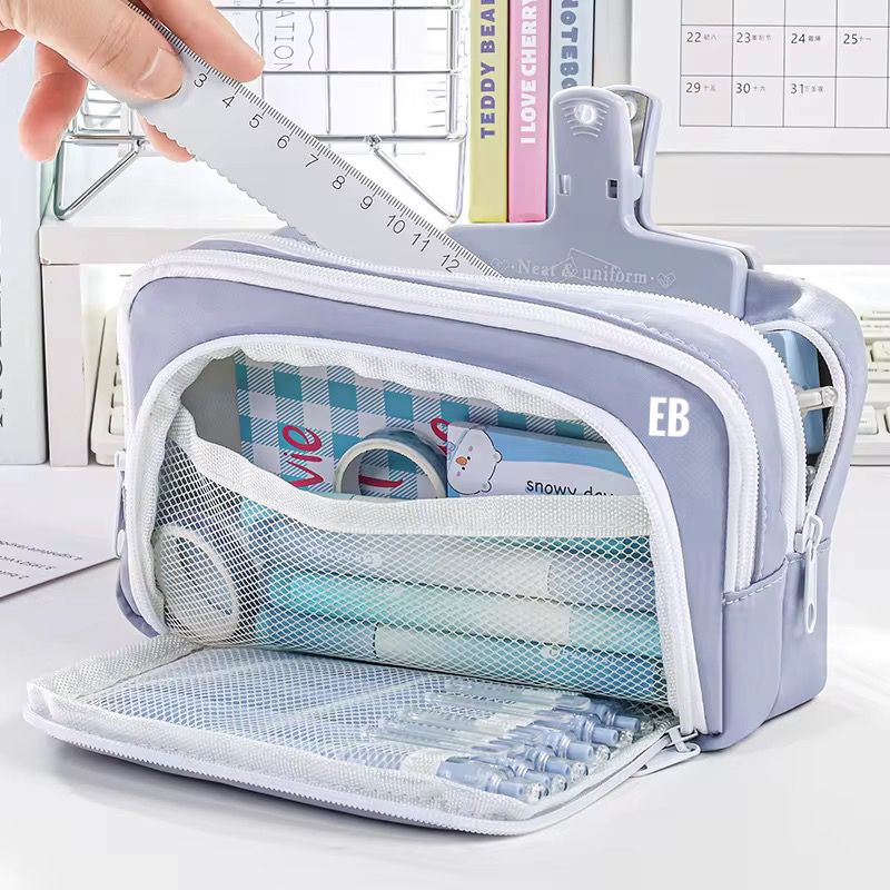 Echo Boomers Multiple Compartment Pouch for Boys & Girls (BLUE)