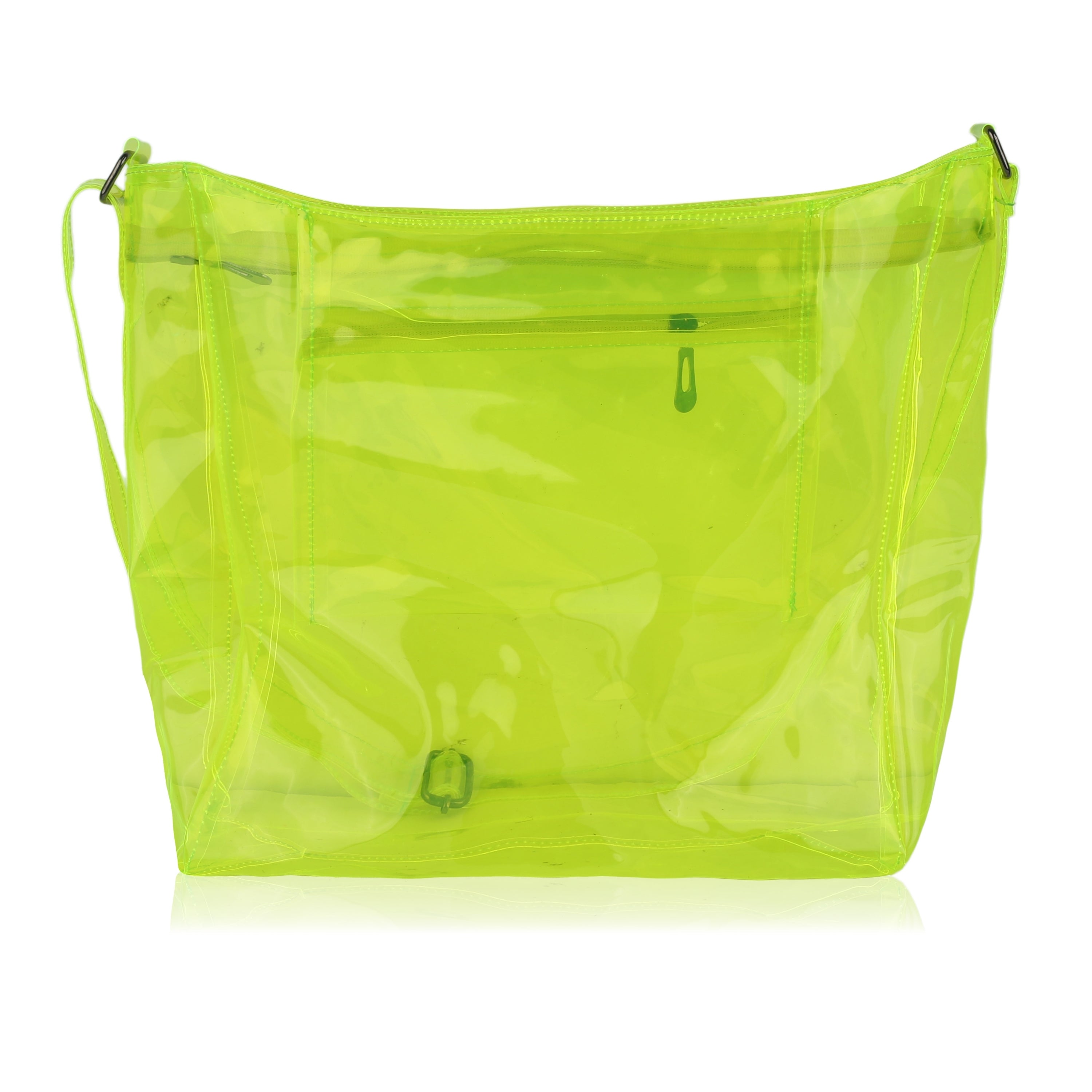 Echo Boomers Transparent Shoulder Bag – Neon Orange, Pink, Green ,Purple, Yellow & Blue| Stylish, Spacious, Durable & Multipurpose PVC Tote