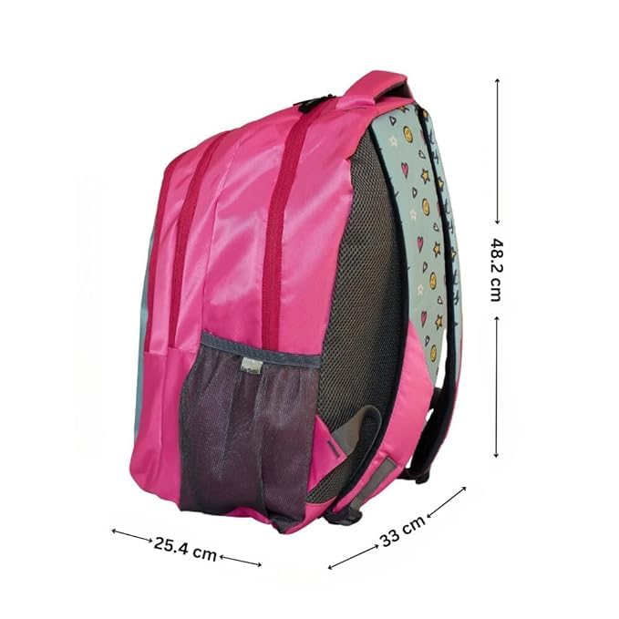 Echo Boomers Shoes Design Printed Backpack & Pink Girls Printed Double Layer Insulated Tiffin Lunch Double Bag Combo Set