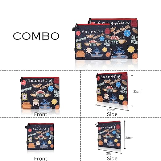 Echo Boomers Emoji's Printed Twin Folder Set | Padded & Waterproof