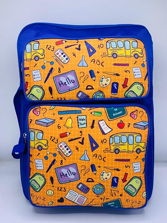 Echo Boomers Printed A3 Art Board Drawing & Activity Backpack Bag with Multiple Pockets