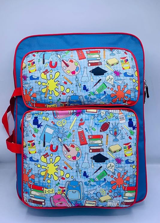 Echo Boomers Printed A3 Art Board Drawing & Activity Backpack Bag with Multiple Pockets