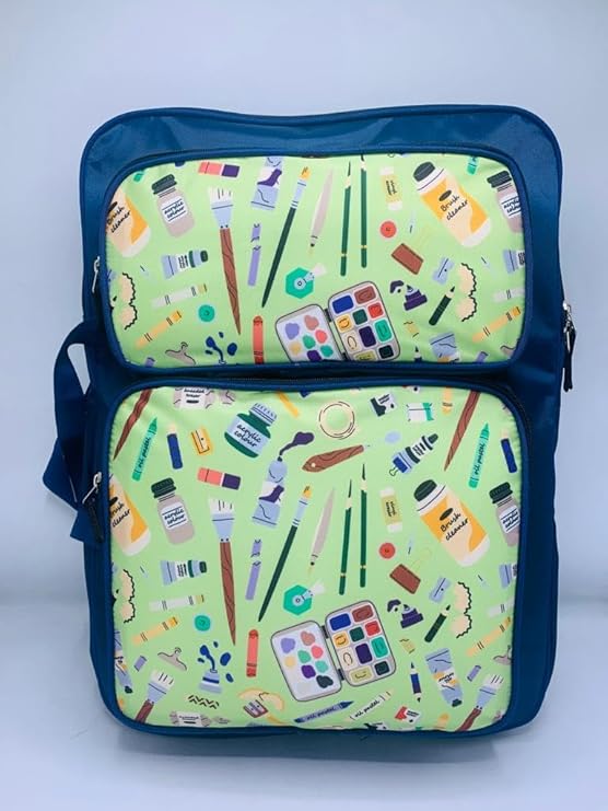 Echo Boomers Printed A3 Art Board Drawing & Activity Backpack Bag with Multiple Pockets