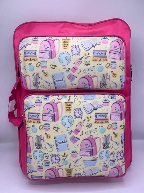 Echo Boomers Printed A3 Art Board Drawing & Activity Backpack Bag with Multiple Pockets