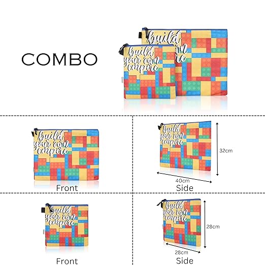 New Twin Puzzle Printed Combo Folder Set Jr. | A4 & Mini Water-Resistant Folders