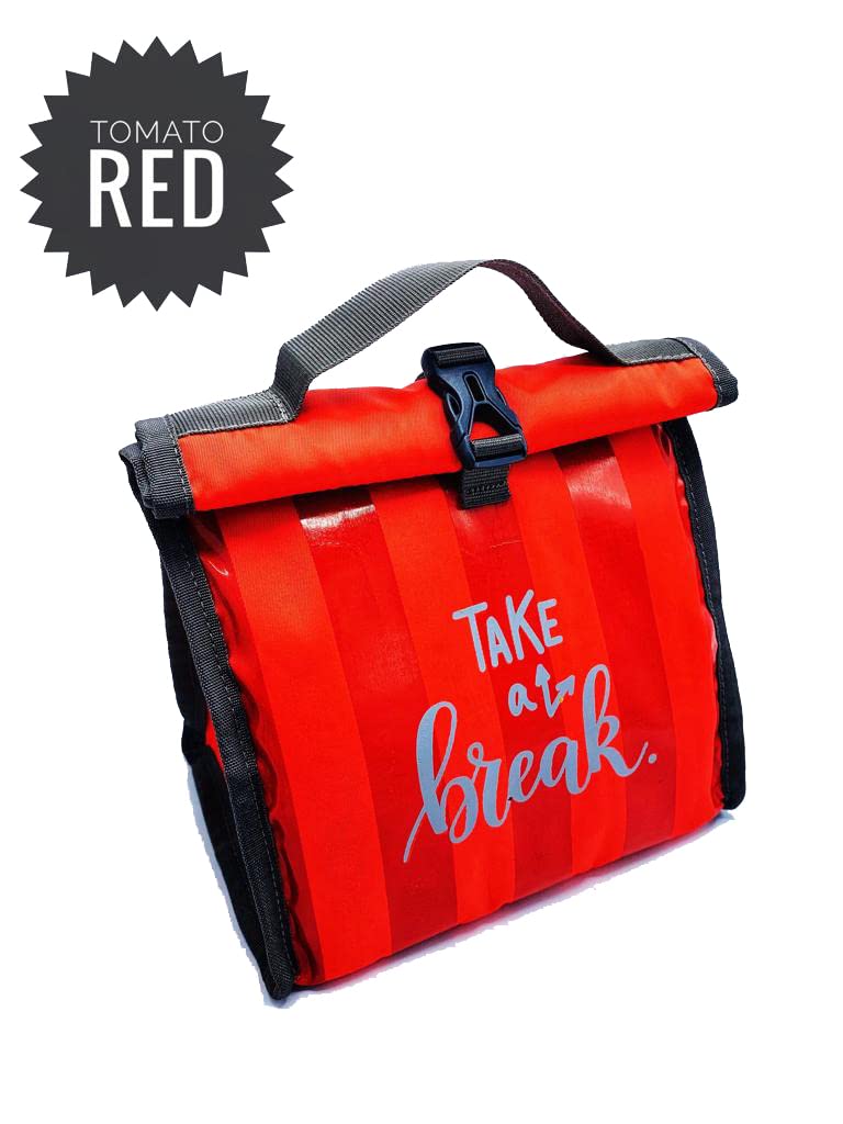 Echo Boomers Insulated Lunch & Food Carry Bag | Hot & Cold Storage Bag for Office, School, Picnic, Travel | Roll-Up Tiffin Bag for Men & Women – Red