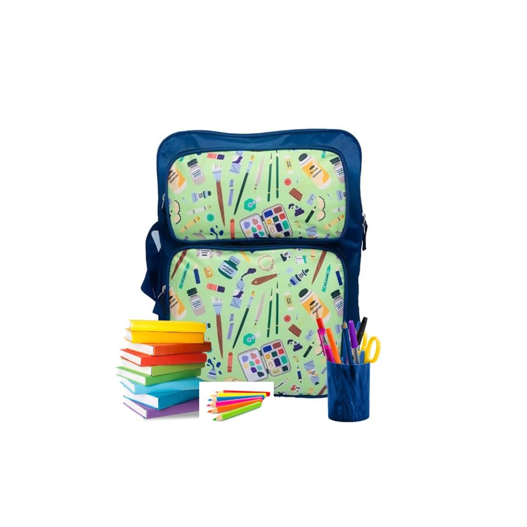 Echo Boomers Printed A3 Art Board Drawing & Activity Backpack Bag with Multiple Pockets