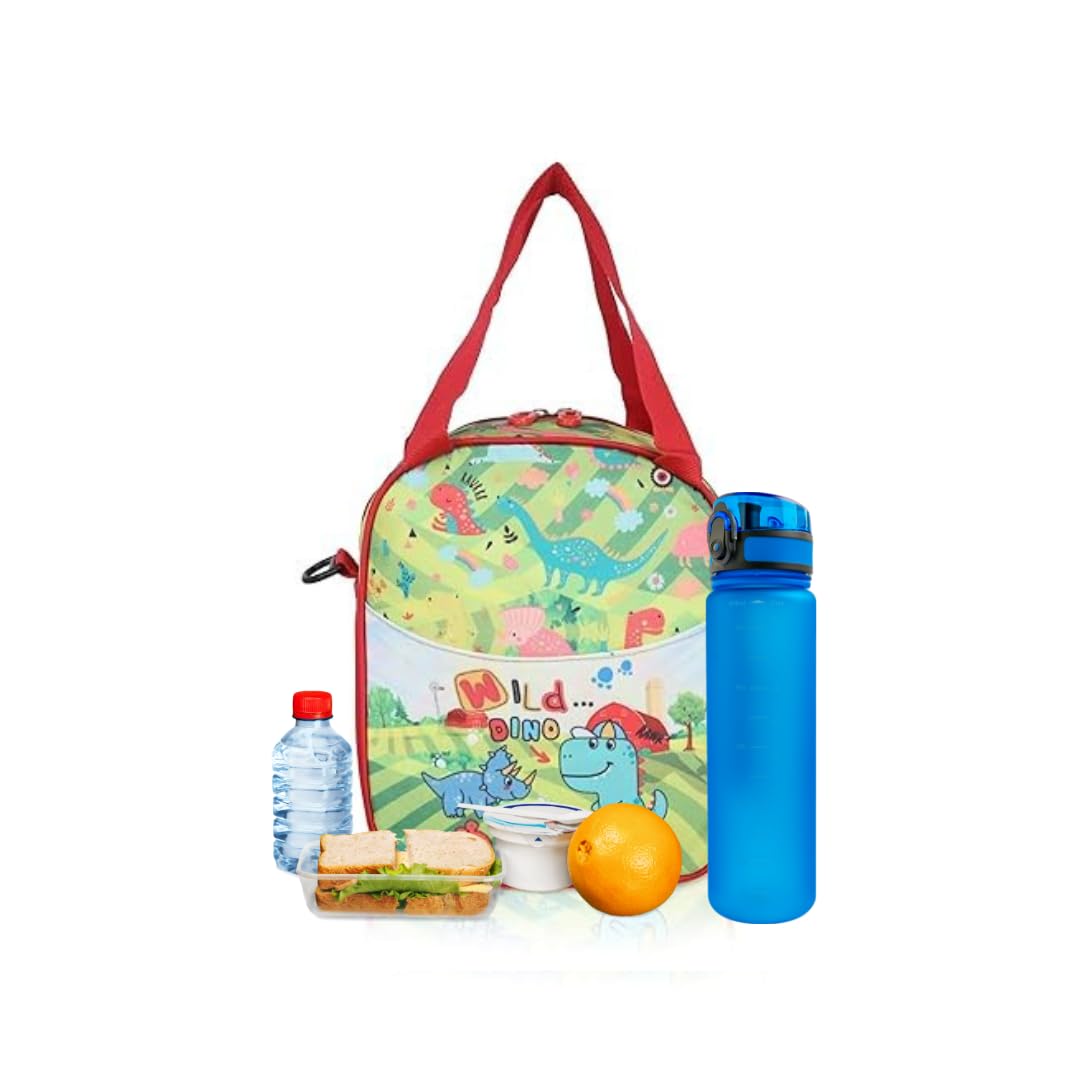 Echo Boomers Insulated Lunch Bag with Vibrant Dinosaur Print | Enjoy Superior Insulation to Keep Your Meals Fresh and at The Perfect Temperature, Ideal for School, Work, and Picnics