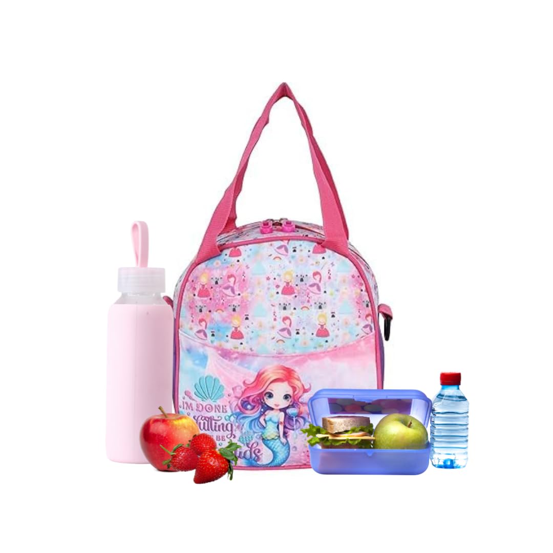 Echo Boomers Cheerful Unicorn Print Lunch Bag for Short Breaks | Equipped with High-Performance Insulation to Maintain Meal Freshness, Ideal for School, Work, and Picnics