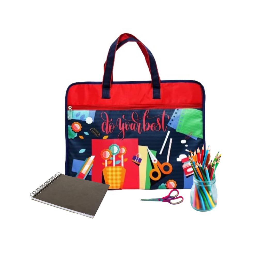 Echo Boomers Designed Print A3 Size Drawing Activity Bag with Multiple Pockets