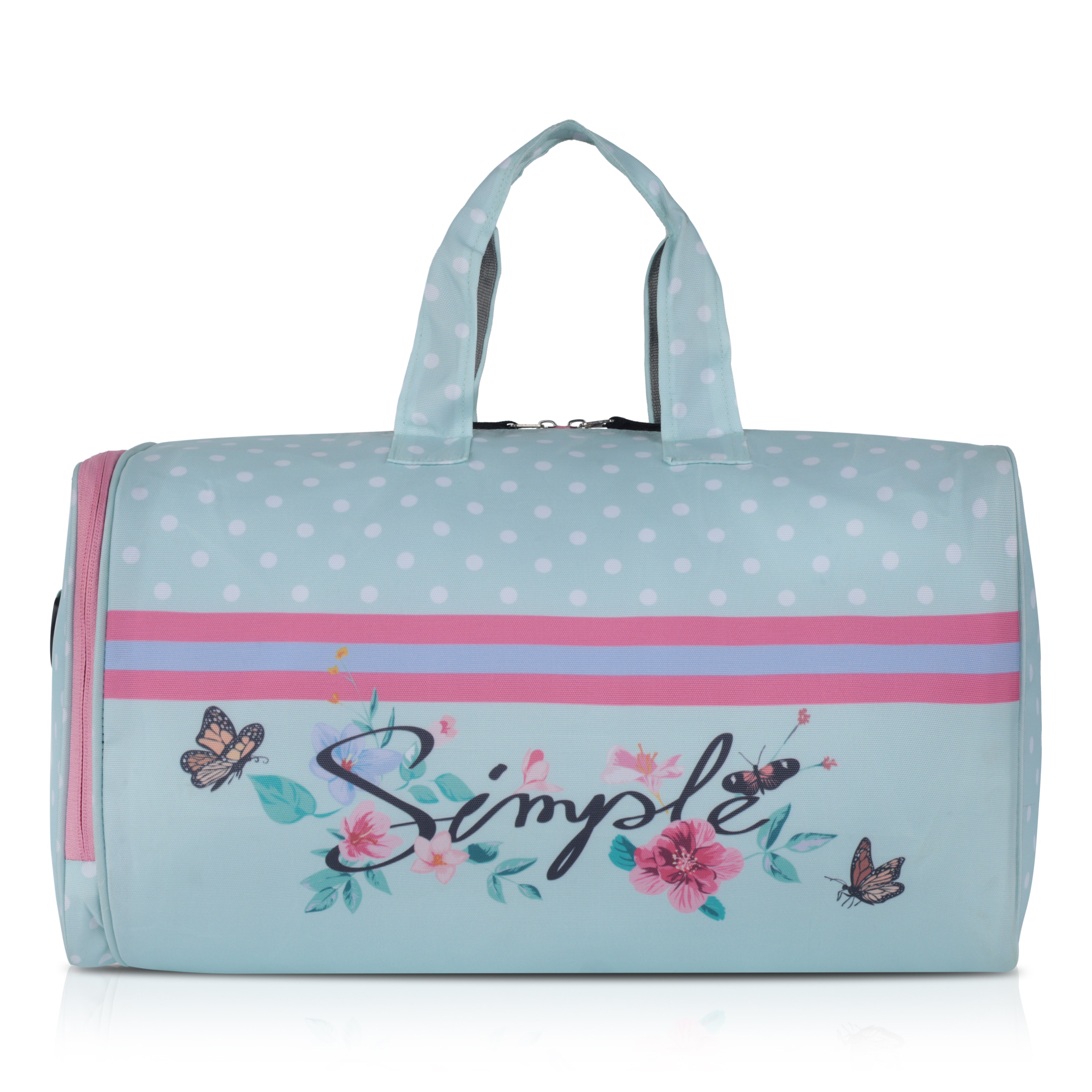 Echo Boomers Square Simple Print Duffle Bag – Stylish Travel & Gym Bag with Shoe Compartment