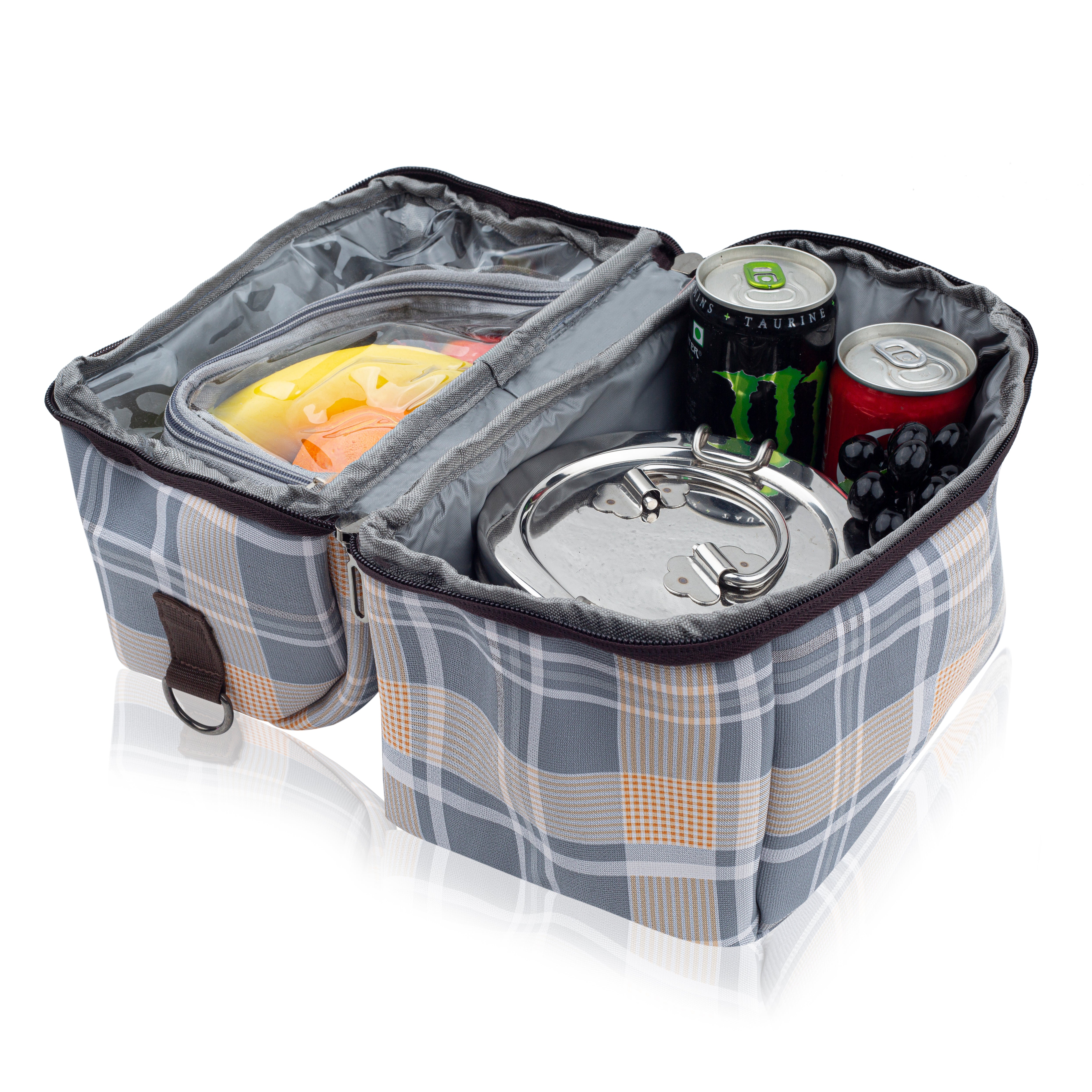 Echo Boomers 10L Insulated Lunch Bag for Men & Women | Premium Tiffin Bag – Stylish & Durable Meal Companion (Grey)