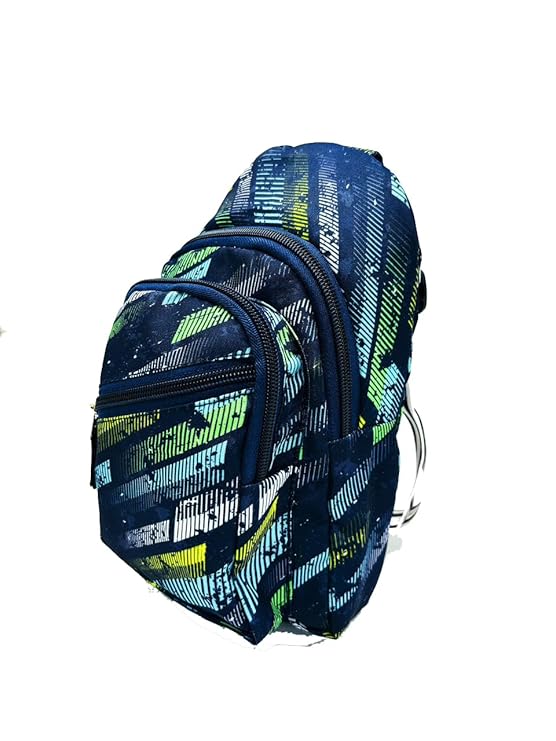 Echo Boomers Black Lines Multi Pocket Crossbody Adjustable Backpack