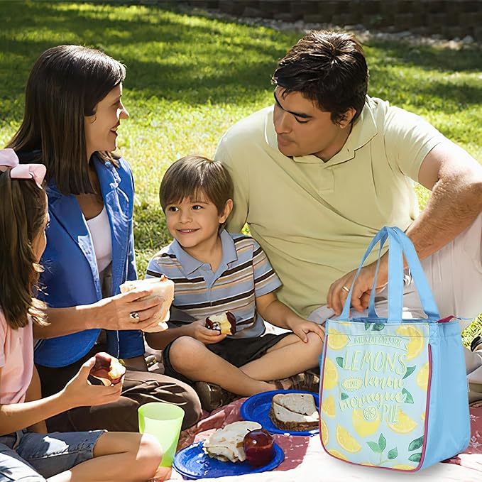 Echo Boomers Blue Mermaid Printed Lunch Bag- Insulated, Spacious & Stylish for School, Work, or Outings