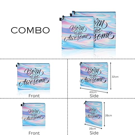 Echo Boomers Motivational Text Printed Twin Folder Set