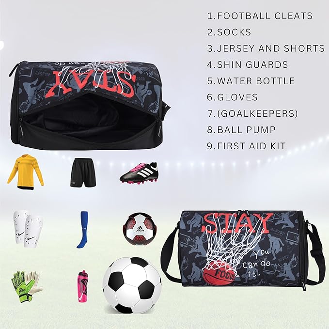 Echo Boomers Basketball Sport Print Black Duffel Bag - Adventure with Athletic Flair