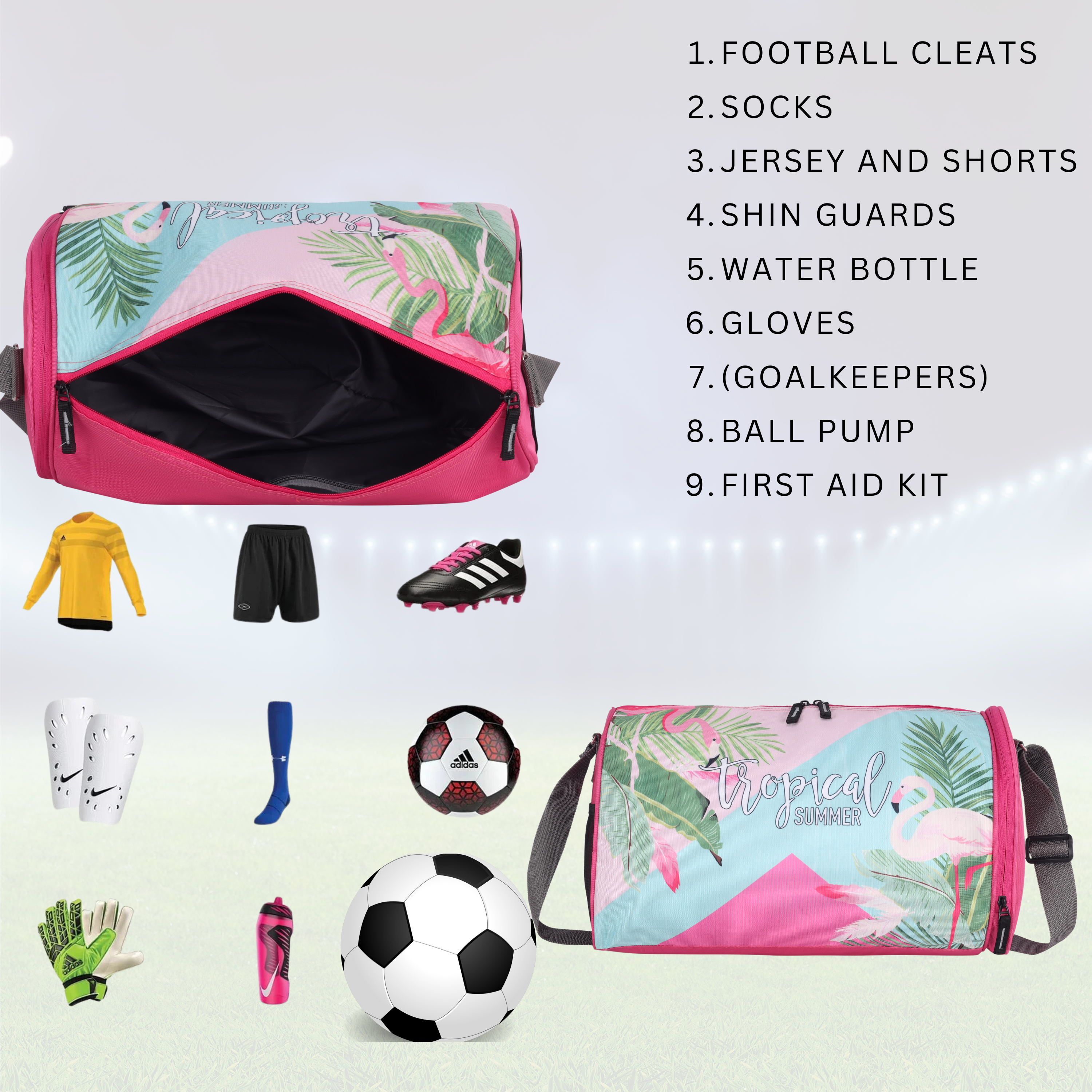 Echo Boomers Tropical Flamingo Pink Duffel Bag - Beach Vibes for Summer Adventures