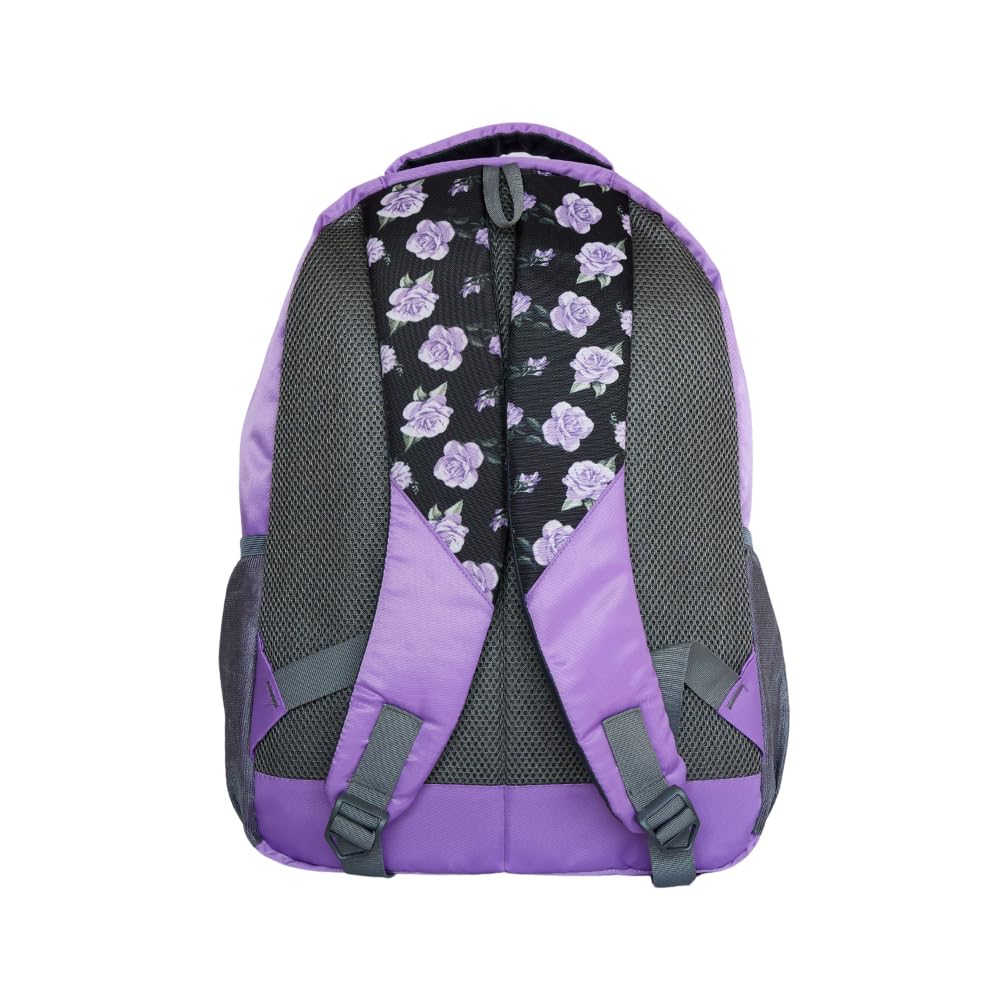 Echo Boomers Dream Printed Backpack|19 Inch - 3 Compartment School Bags for Kids with Zipper Closure – Purple