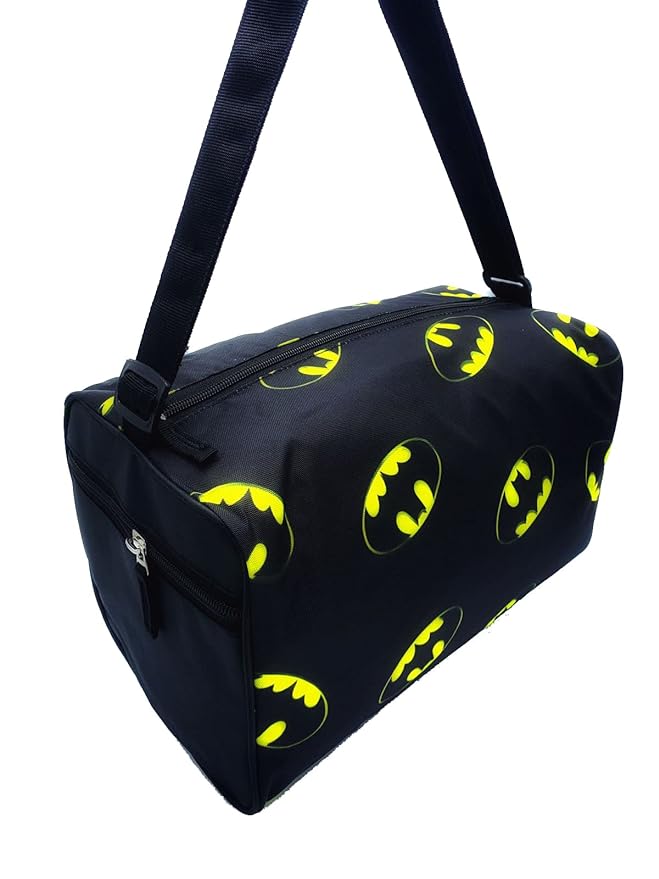 Echo Boomers Black Batman Printed Swimming Gym Travels Square Duffle Bags