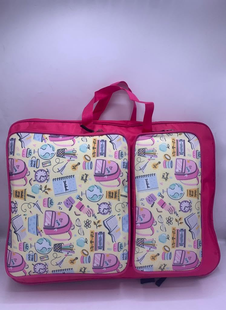 Echo Boomers Printed A3 Art Board Drawing & Activity Backpack Bag with Multiple Pockets