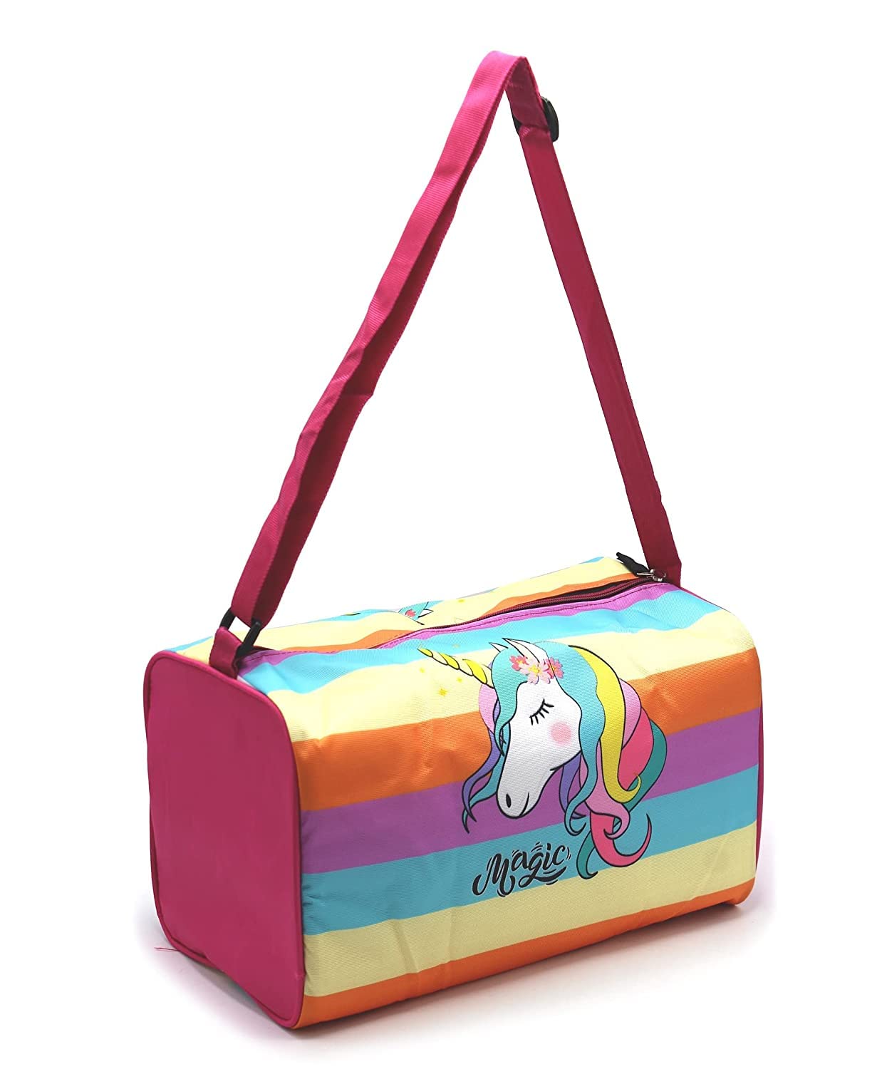 Echo Pink Unicorn Printed Waterproof Gym Bag, Fitness Duffel Bag, Travel Bag Fitness Backpack,Ideal for Swimming, Gym, Travel, Picnic, Sports, with Adjustable Shoulder Strap for Men & Women