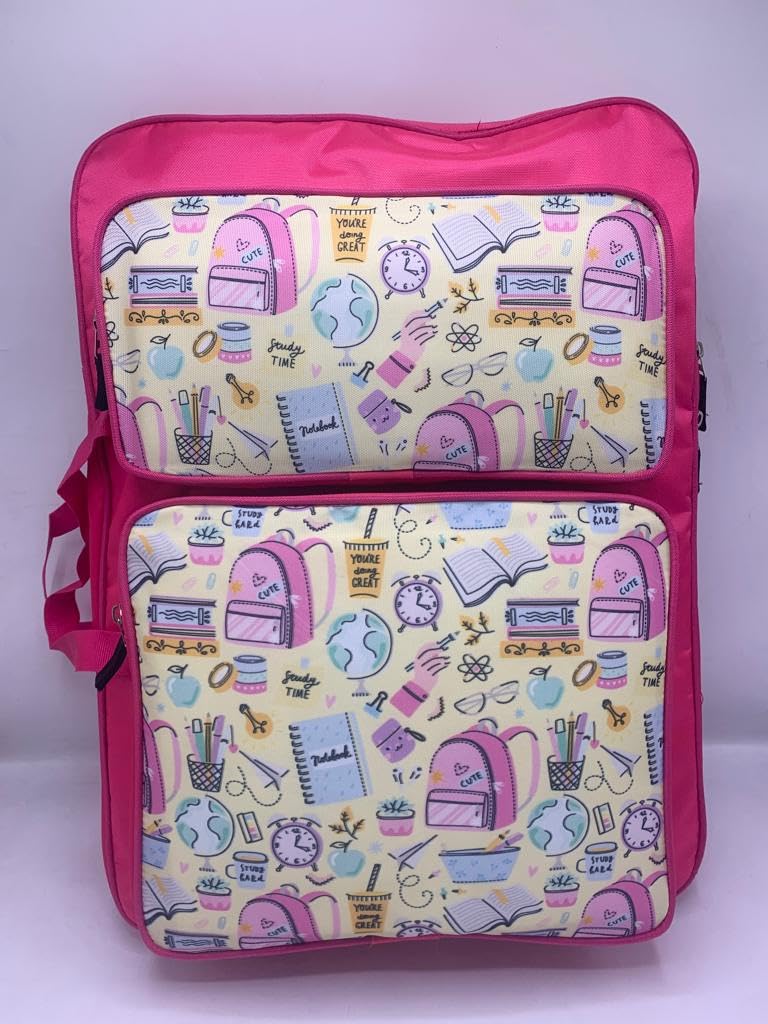 Echo Boomers Printed A3 Art Board Drawing & Activity Backpack Bag with Multiple Pockets