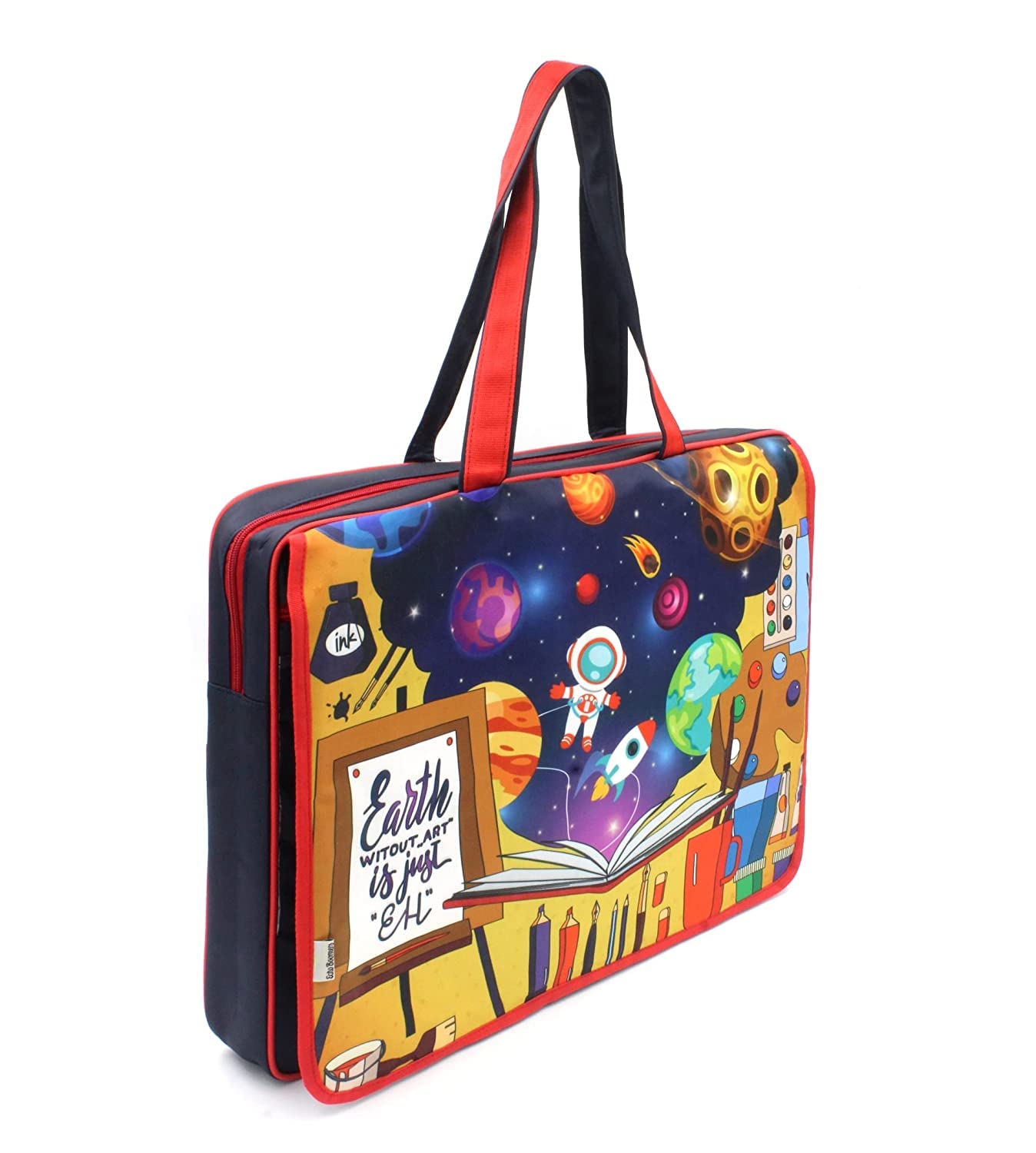 Echo Boomers Colour Brushes Design Art Super A3 Size Drawing/Activity Bags with Multiple Pockets - Pack of 1