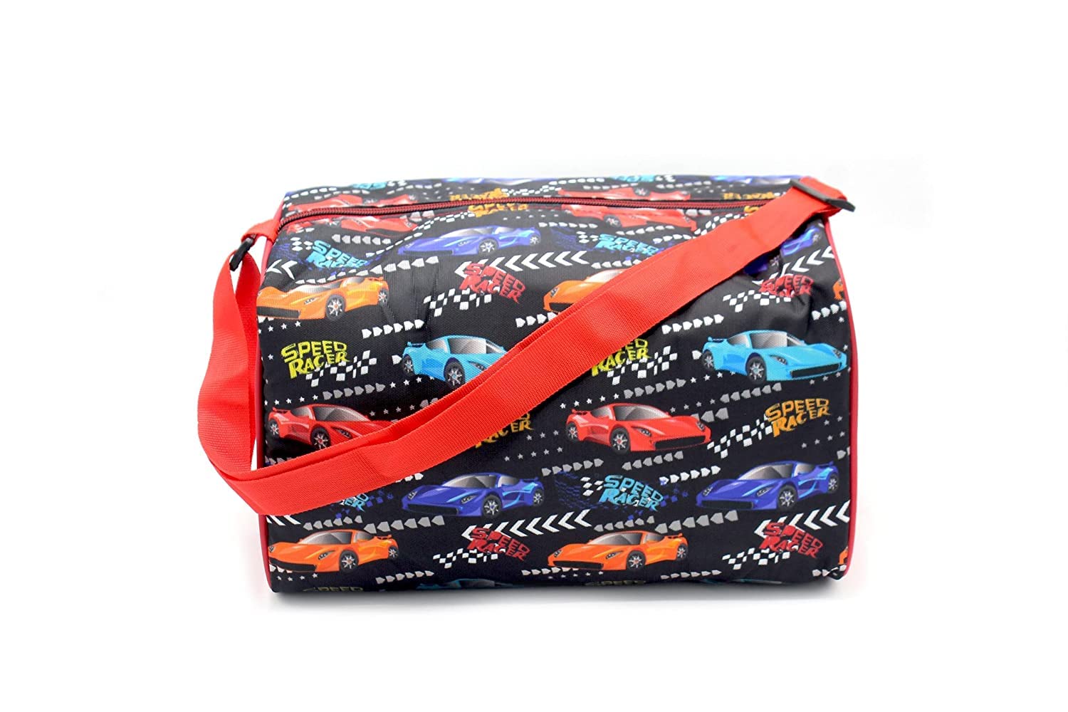 Echo Boomers Red Cars Printed Waterproof Gym Bag, Fitness Duffel Bag, Travel Bag Fitness Backpack,Ideal for Swimming, Gym, Travel, Picnic, Sports, with Adjustable Shoulder Strap for Men & Women