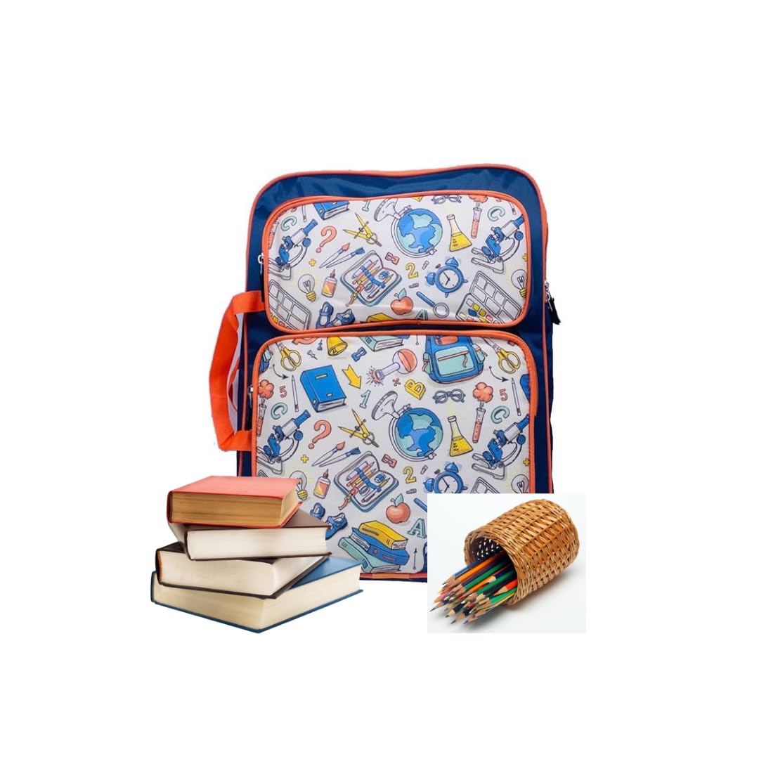 Echo Boomers Printed A3 Art Board Drawing & Activity Backpack Bag with Multiple Pockets