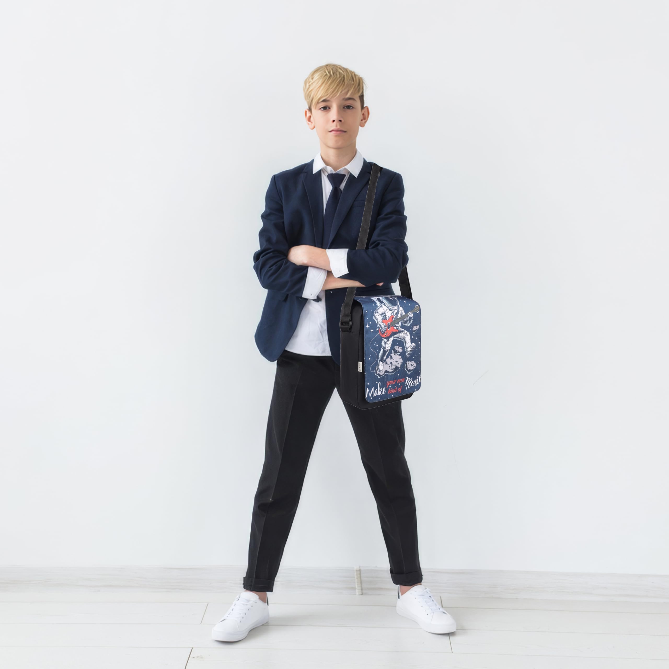 Echo Boomers Astronaut Printed Adjustable Shoulder Strap | Water-Resistant | Anti-Theft Design | Compact & Lightweight Sling