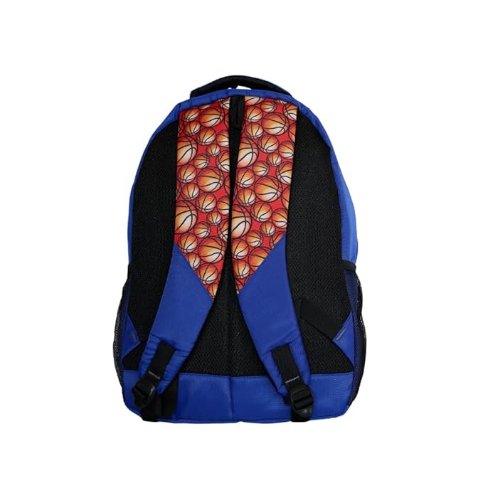 Echo Boomers Playhard Design Printed Backpack| 19 Inch - 3 Compartment School Bags for Kids with Zipper Closure – Blue