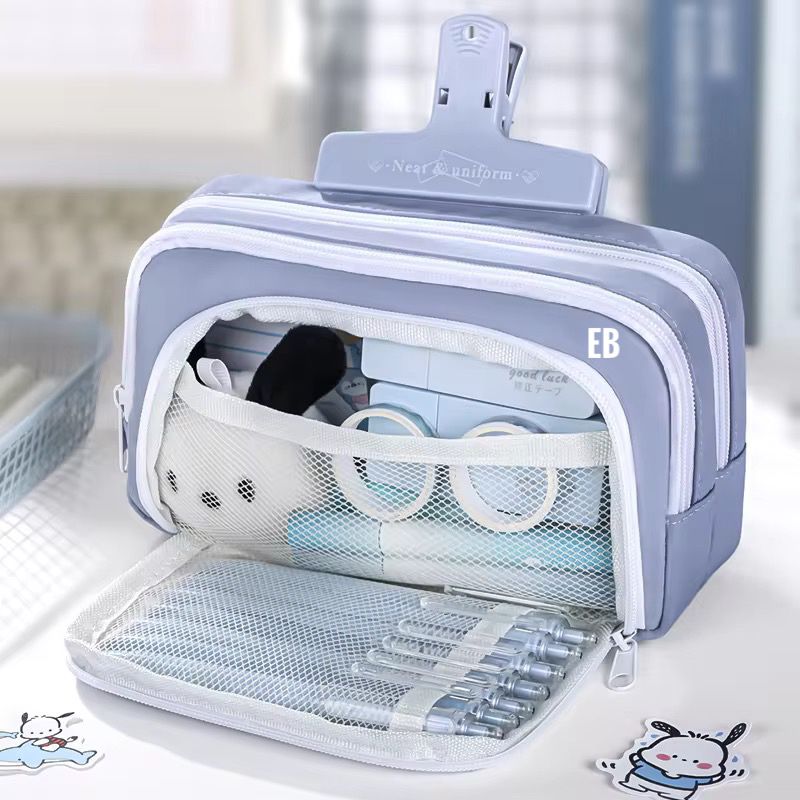 Echo Boomers Multiple Compartment Pouch for Boys & Girls (BLUE)