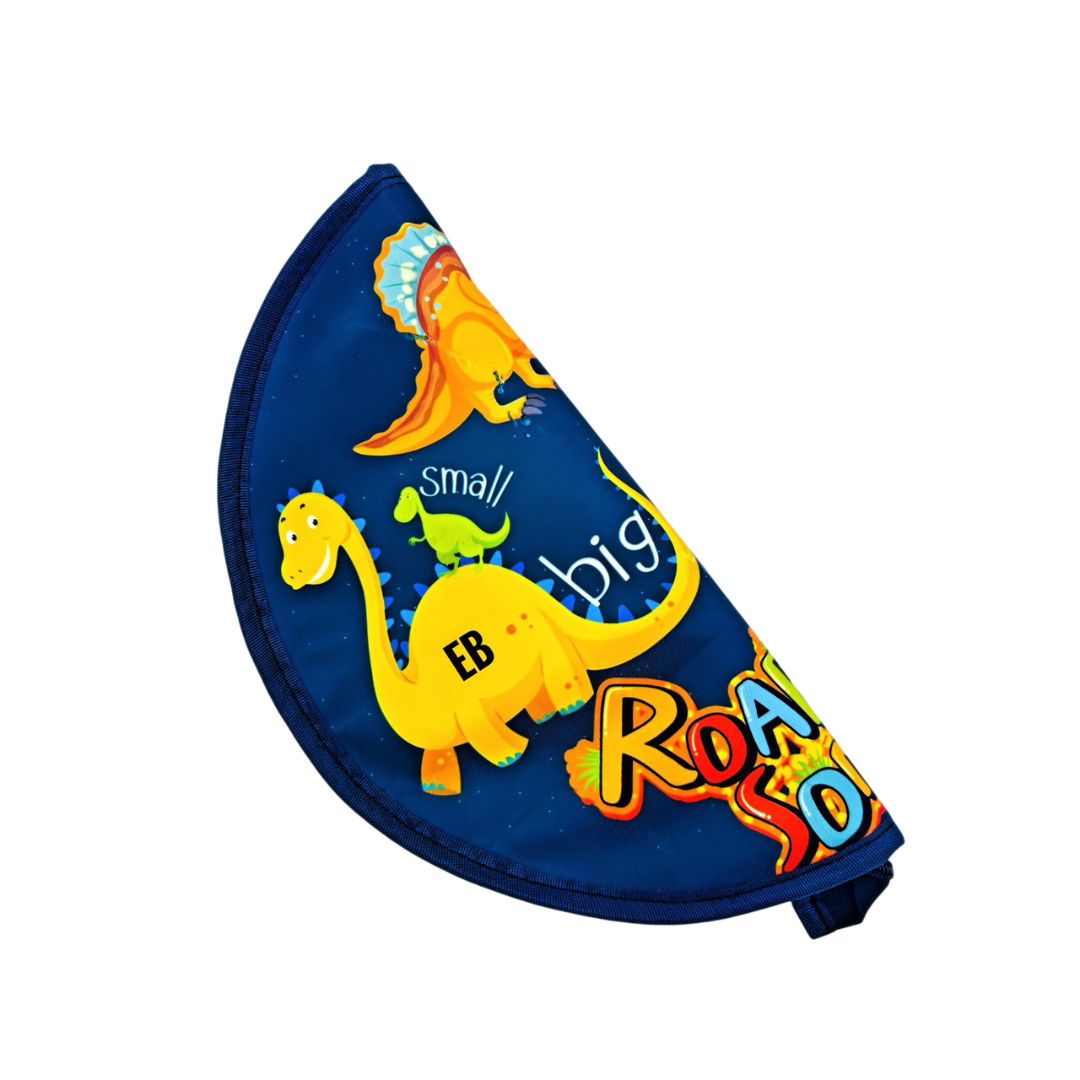 Echo Boomers Multi design & Theme Round Folding Dining Mat for Kids | 10 x 10 Inch Cutlery Holder | Portable Kids Lunch Mat with Spoon & Fork Pockets