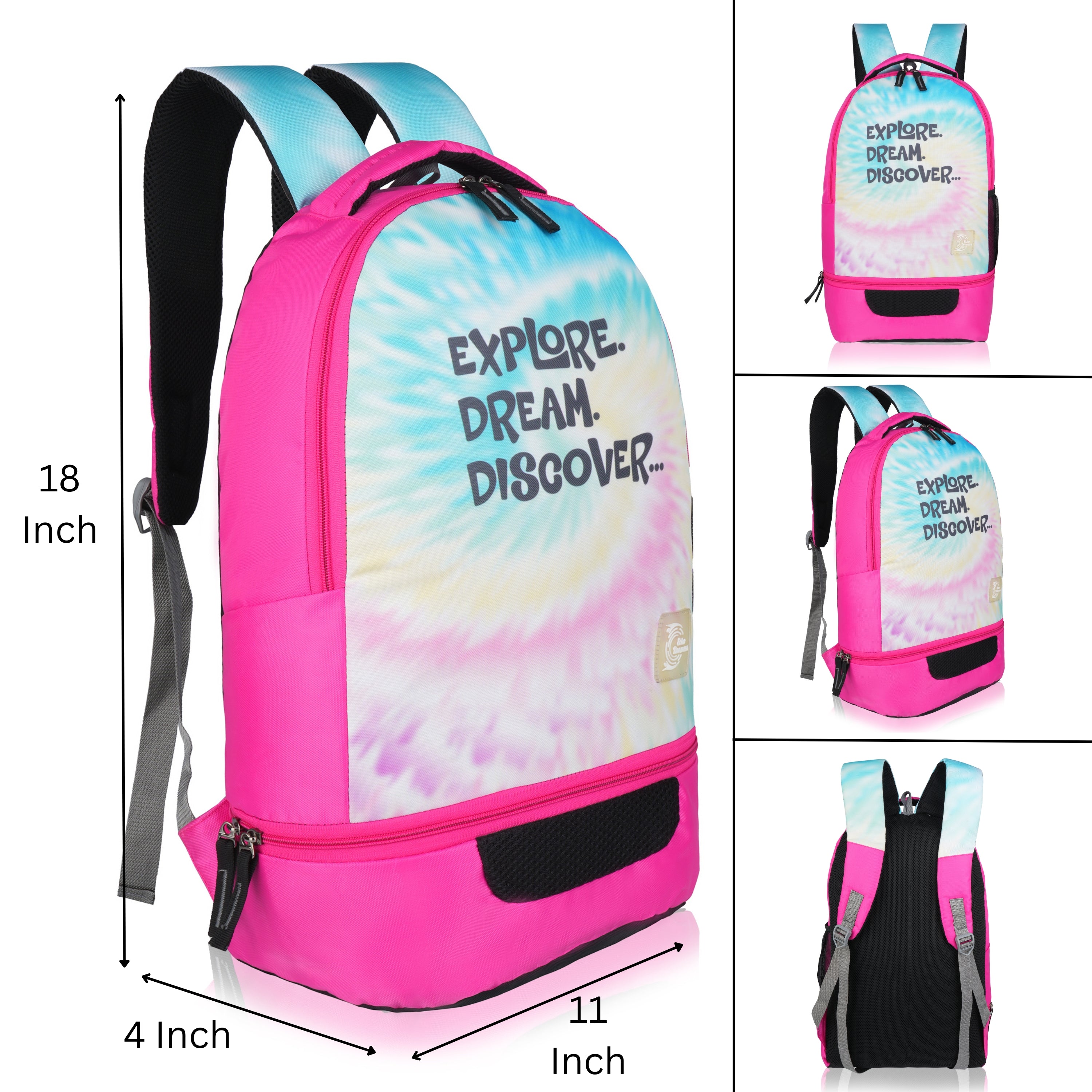 Echo Boomers Manchester United Sports Backpack with Separate Football Compartment | Student Sports Backpack with Adjustable Straps, Sturdy Handle & High Quality Zippers