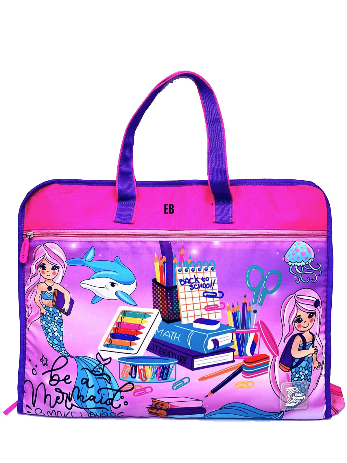 Echo Boomers Designed Print A3 Size Drawing Activity Bag with Multiple Pockets