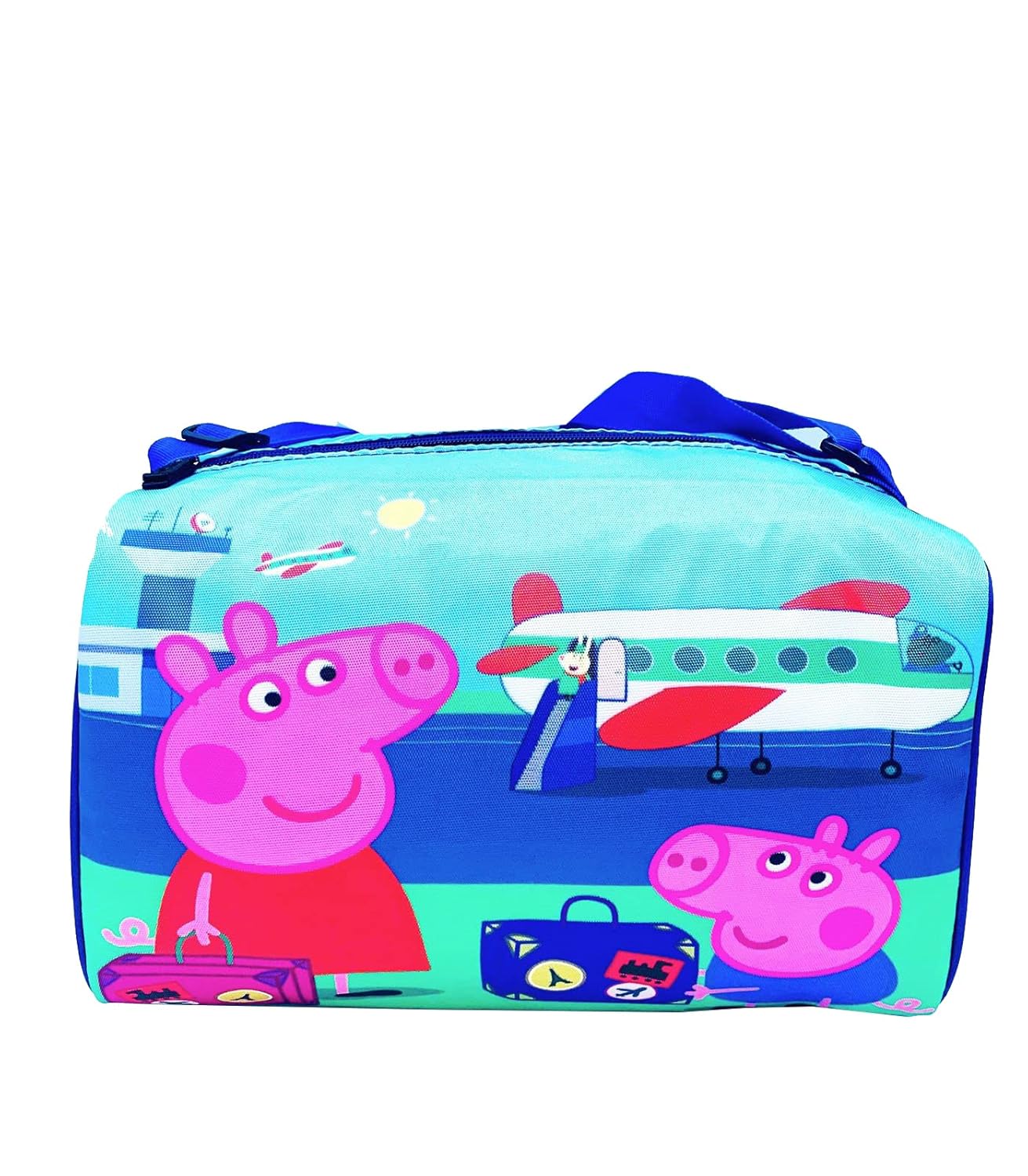 Echo Boomers Blue Peppa Pig Printed Swimming Gym Travels Square Duffle Bags