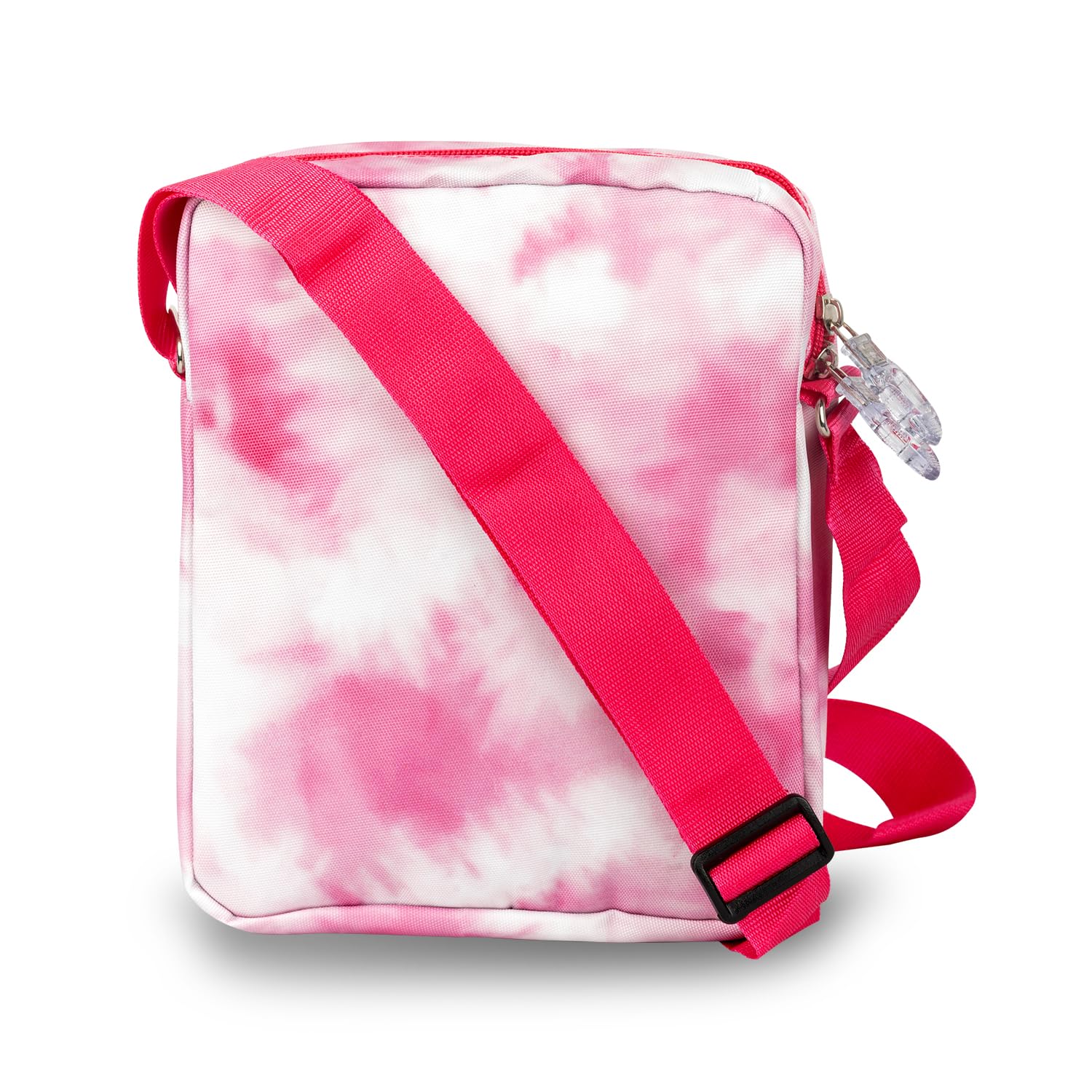 Echo Boomers Tie & Dye Style Pink Colour Multi Pocket Sling Pouch Bag with Detachable Strap