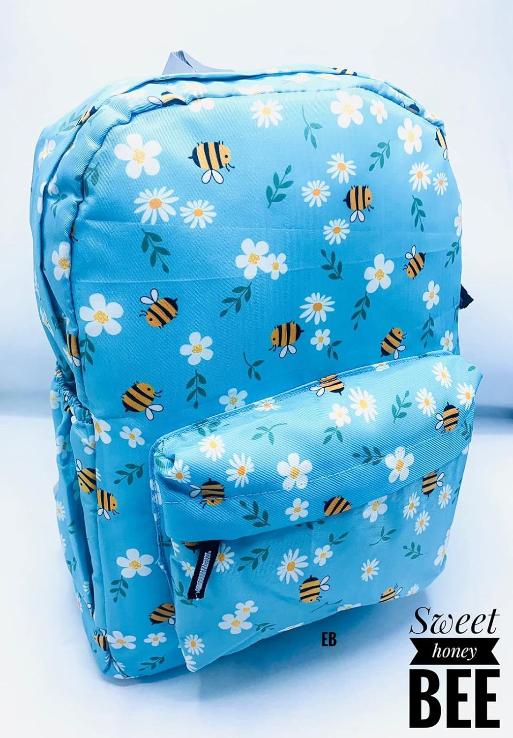 Echoboomers Honey Bee Print Casual Laptop Backpacks, 16 inch, Stylish and Trendy Backpacks, Water Resistant and Lightweight Laptop Bags