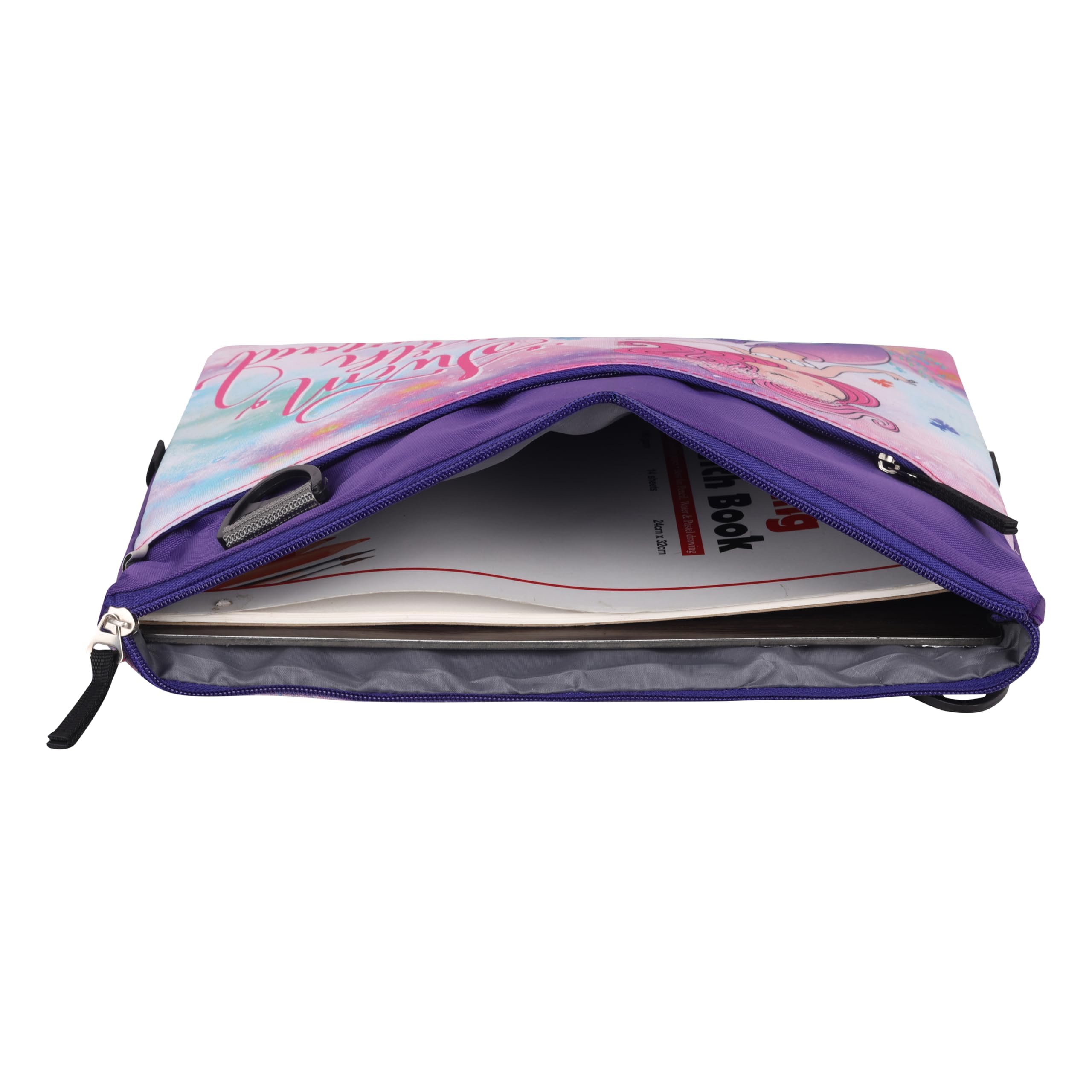 Echo Boomers Memrmaid Printed Exam/Activity Sling Bag | 3 Compartments | Cushioned & Detachable Strap | Ideal for Outdoor Travel