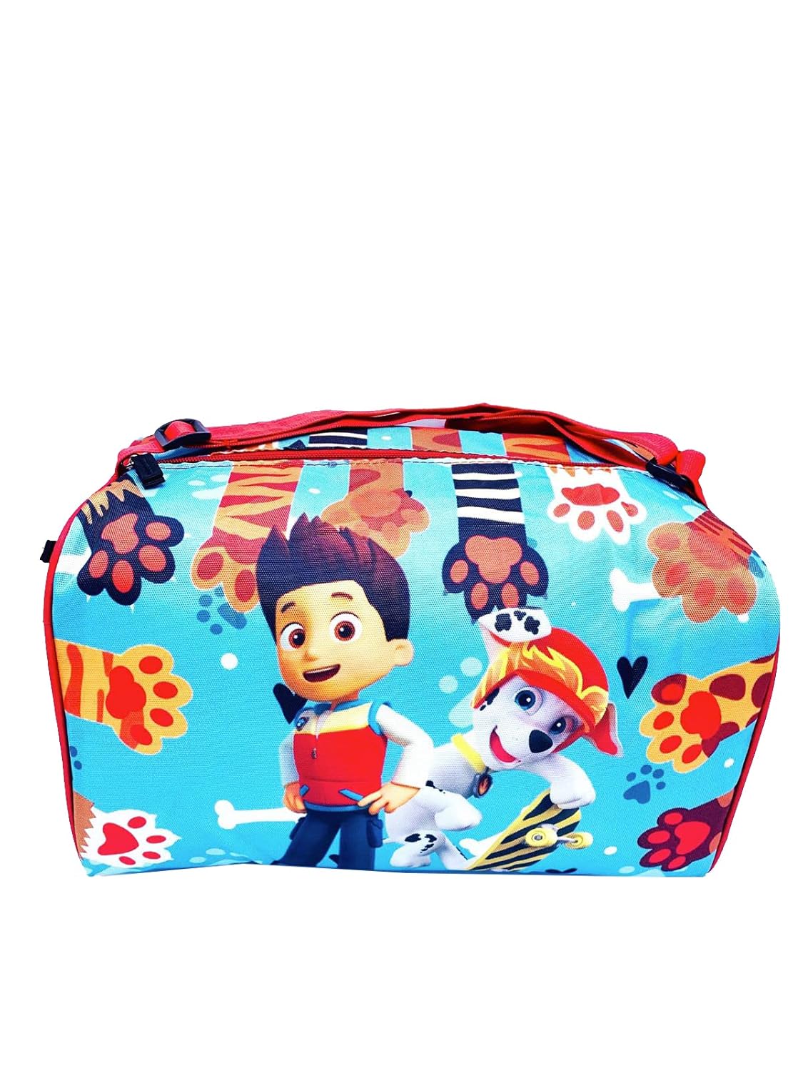 Echo Boomers Red Doggy Printed Swimming Gym Travels Square Duffle Bags